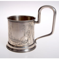 Silver glass holder