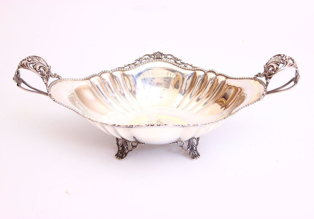 Silver fruit bowl