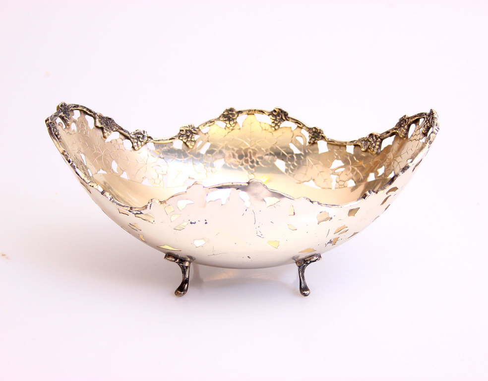 Art Nouveau silver candy bowl