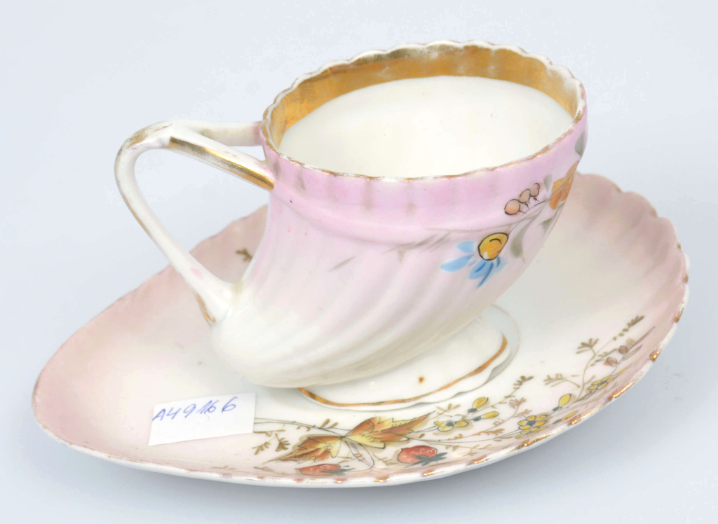 Porcelain cup with saucer