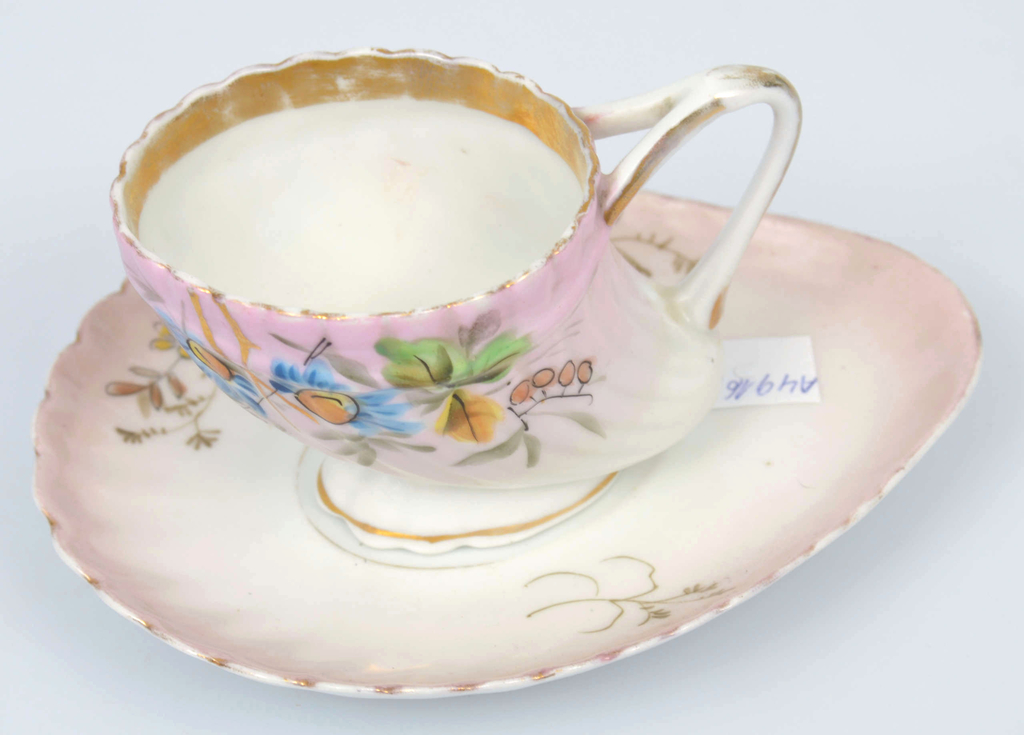 Porcelain cup with saucer