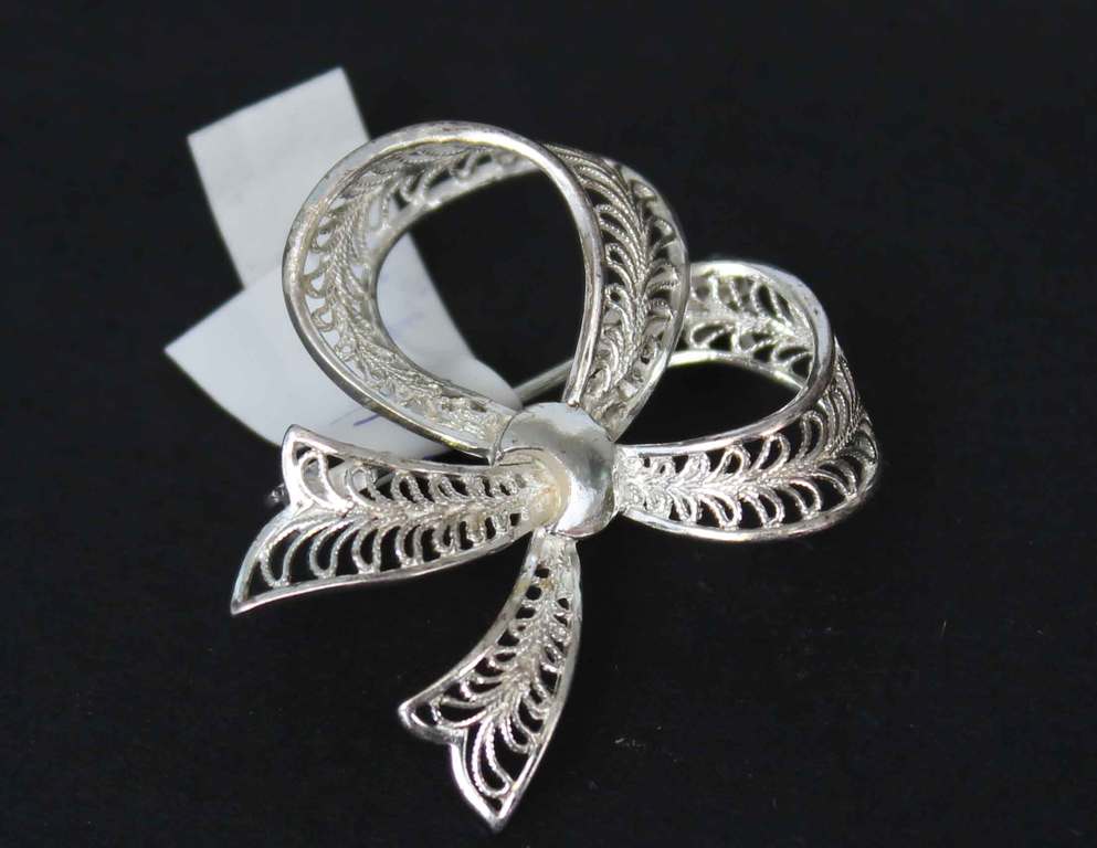 Silver Art Nouveau brooch