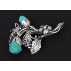 Silver pendant with turquoise