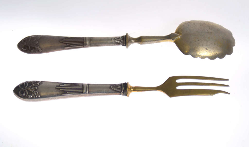 Silver fork and spoon