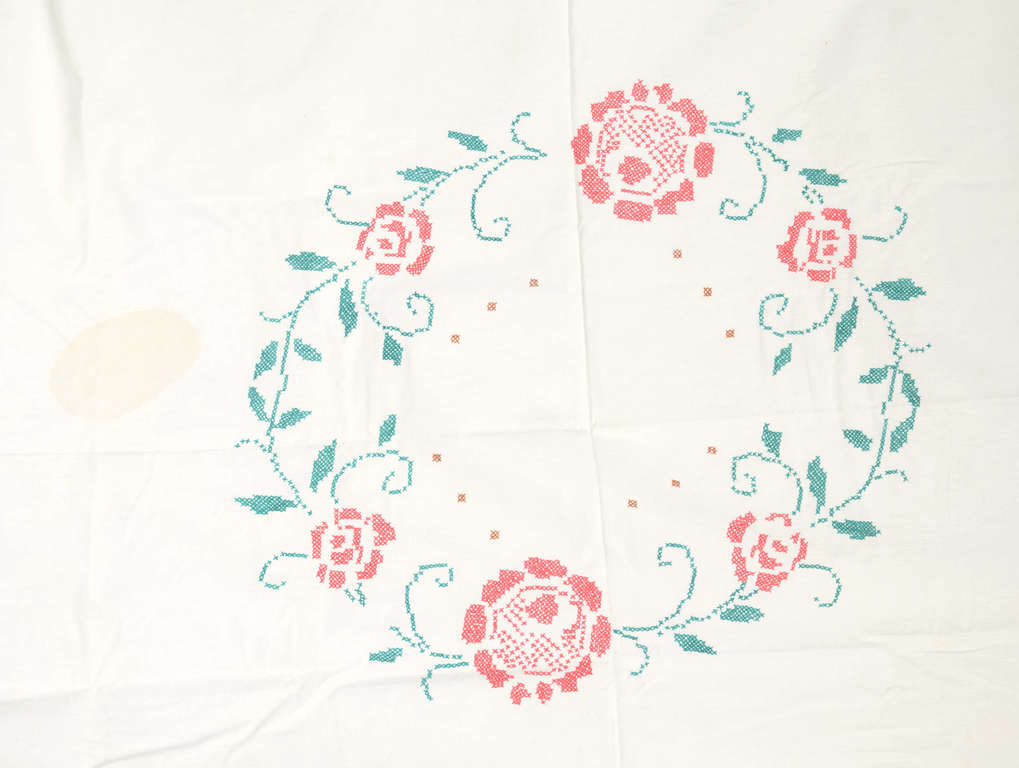 Embroidered tablecloth and embroidered curtains