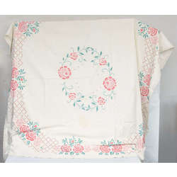 Embroidered tablecloth and embroidered curtains