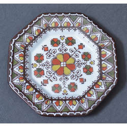 Plate with national motifs