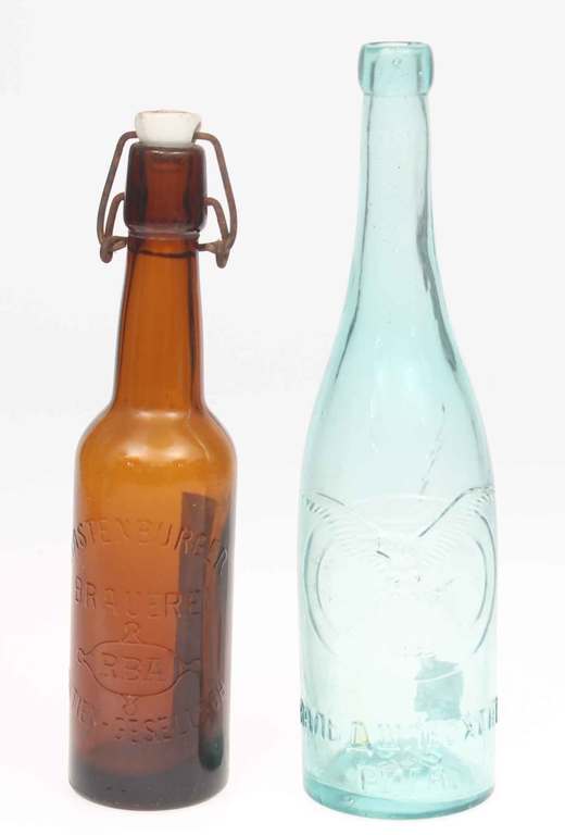 Two glass bottles 