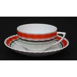 Porcelain cup with saucer