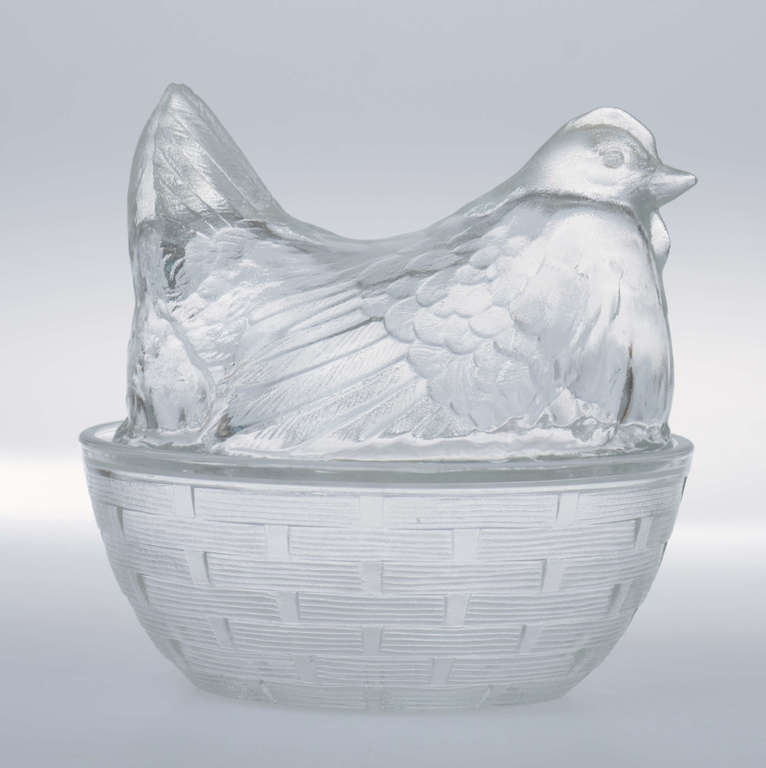 Ilguciems glass butter bowl