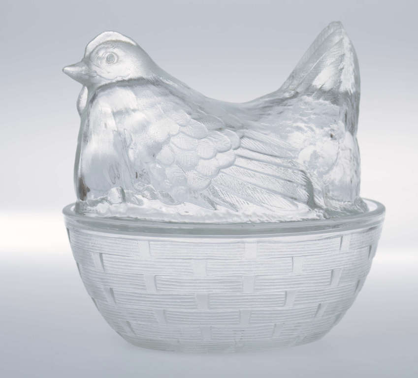 Ilguciems glass butter bowl