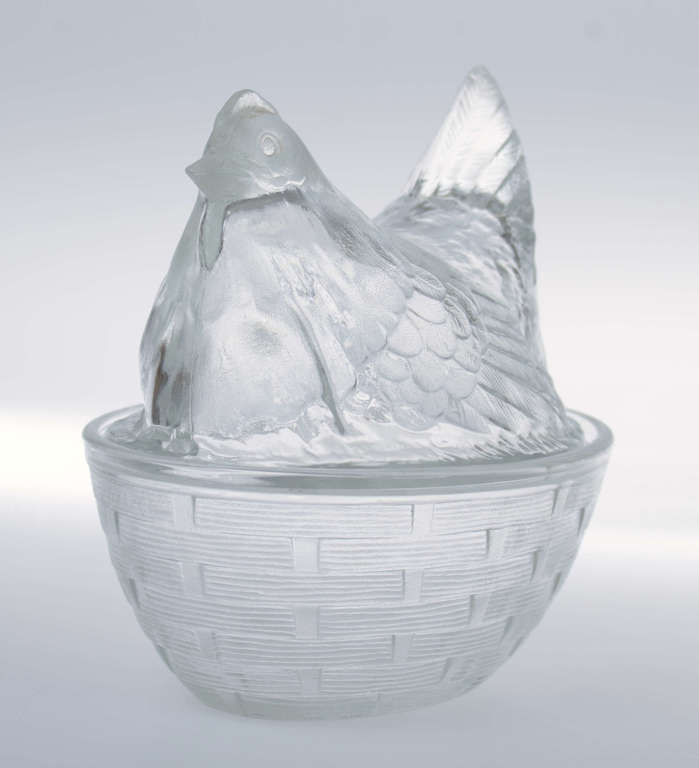 Ilguciems glass butter bowl