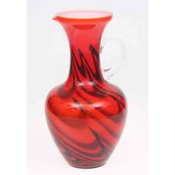 Colored glass pitcher