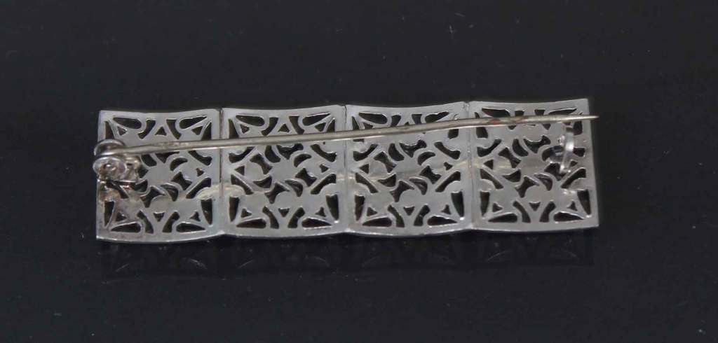 Silver Art Nouveau brooch