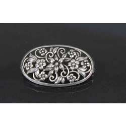 Silver Art Nouveau brooch