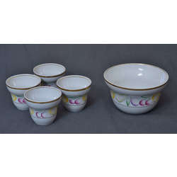 Porcelain dish set 1 + 4 pcs