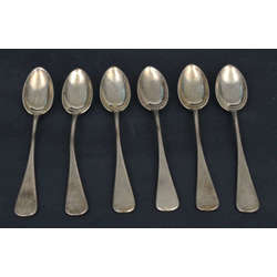 K. Faberge silver tea spoon set 6 pcs