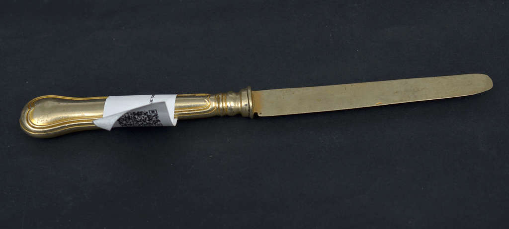 Позолоченный серебряный нож