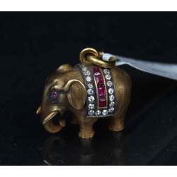 Elephant with diamonds and ruby