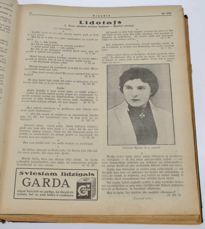 Žurnāli ''Atpūta'' vienā iesējumā 1930.g. / No. 269-295
