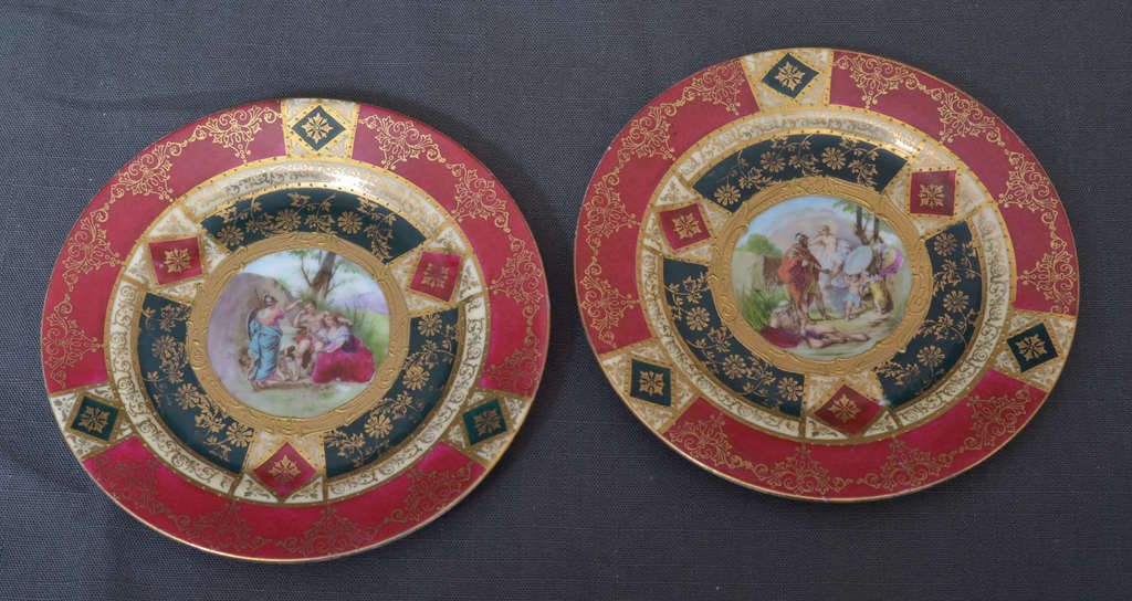 Two porcelain plates