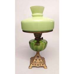 Kerosene lamp in green