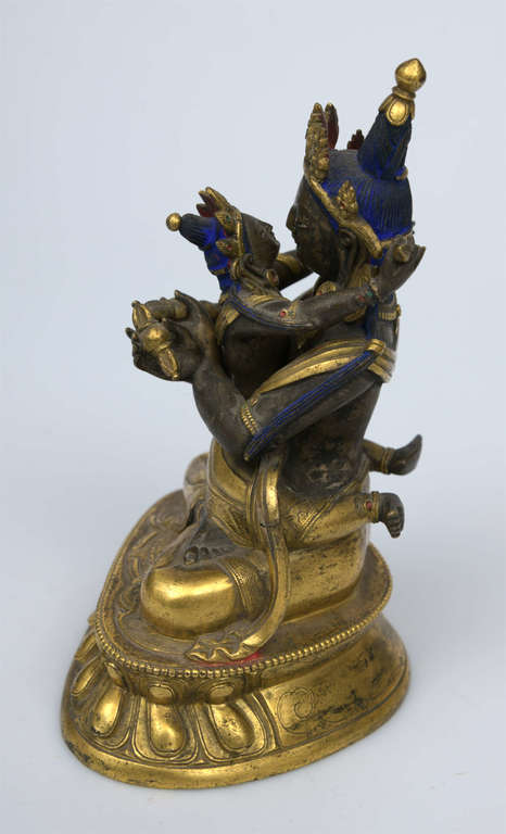 A gilt bronze figure of Vajradhara and Prajnaparamita 