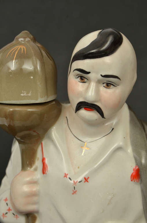 Porcelain decanter Ukrainian soldier with a swath