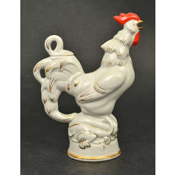 Porcelain decanter with lid Rooster