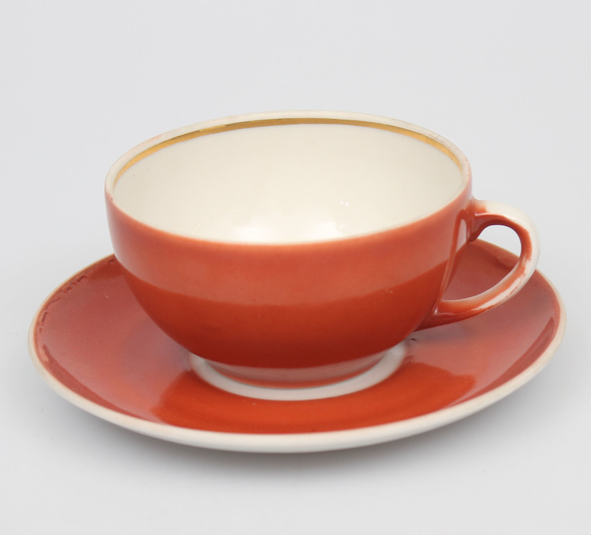 Porcelain cup with saucer