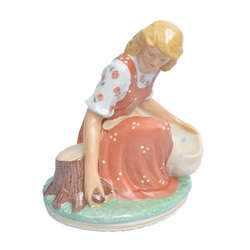 Porcelain figurine ''Girl in the forest''