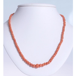 Coral necklace with a gold clasp