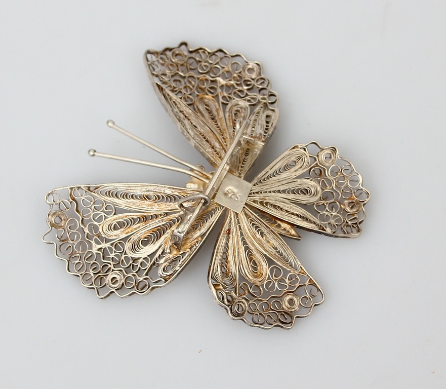 Silver Art Nouveau brooch 