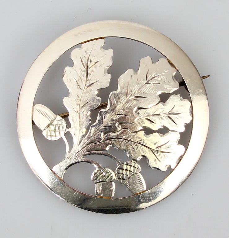 Silver Art Nouveau brooch