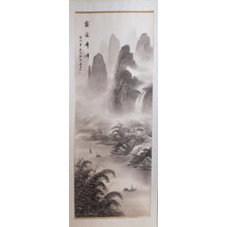 Painting on the rice paper 
