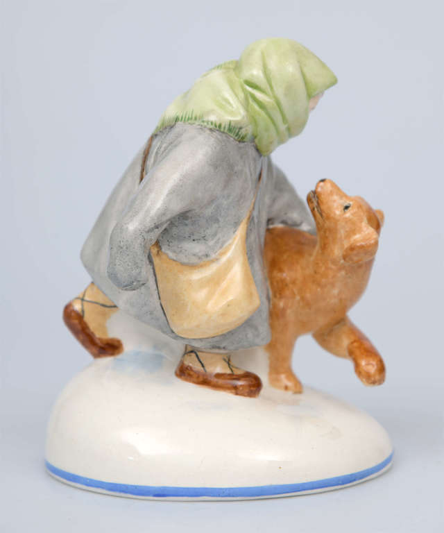 Фарфоровая статуэтка ''Укутиш с собакой''