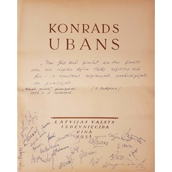 63 / 5000 Tulkošanas rezultāti Cover of the reproduction album with signatures of Valmiera Theater actors 