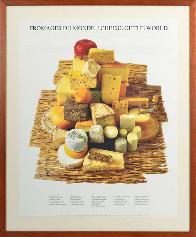 Plakāts '' Fromages du monde/cheese of the world''