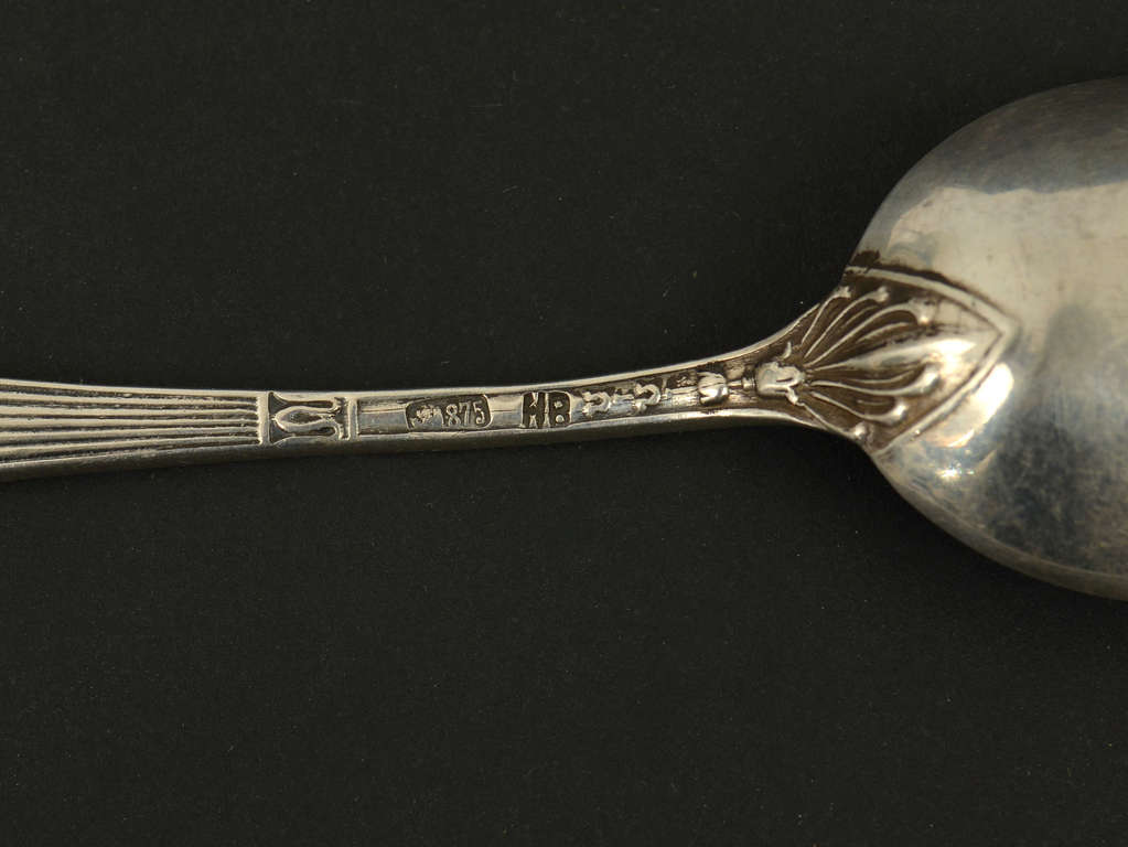 Silver spoons (6 pcs) in a box