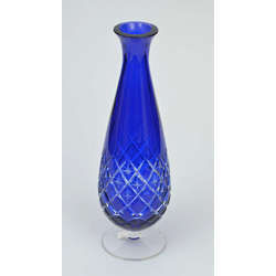 Blue glass vase