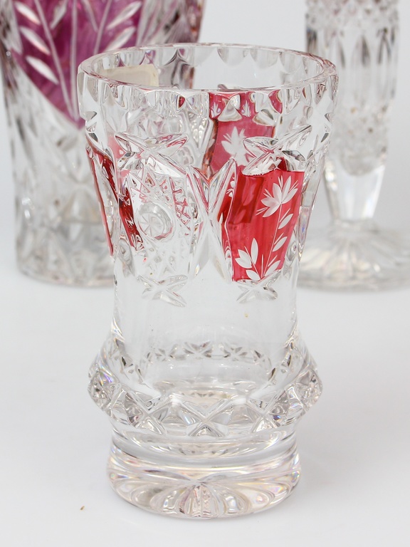 Crystal vases (3 pcs)