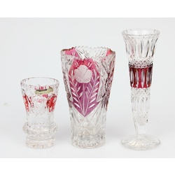 Crystal vases (3 pcs)