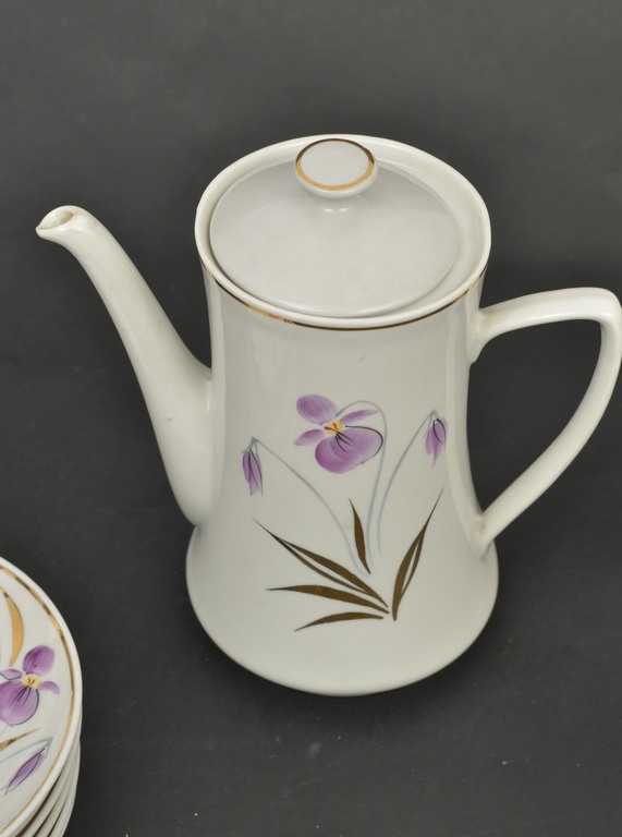 Porcelain coffee set for 6 people