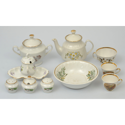 A set of different porcelain products