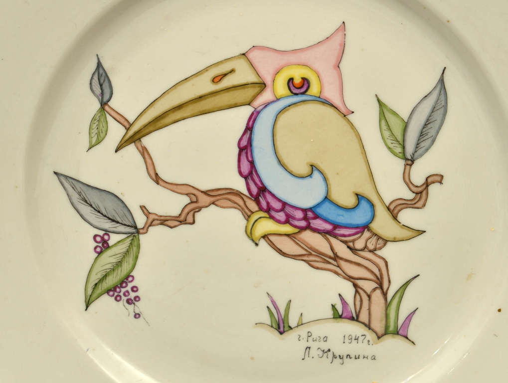 Painted porcelain plate - my first work