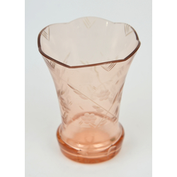 Glass vase with floral ornament