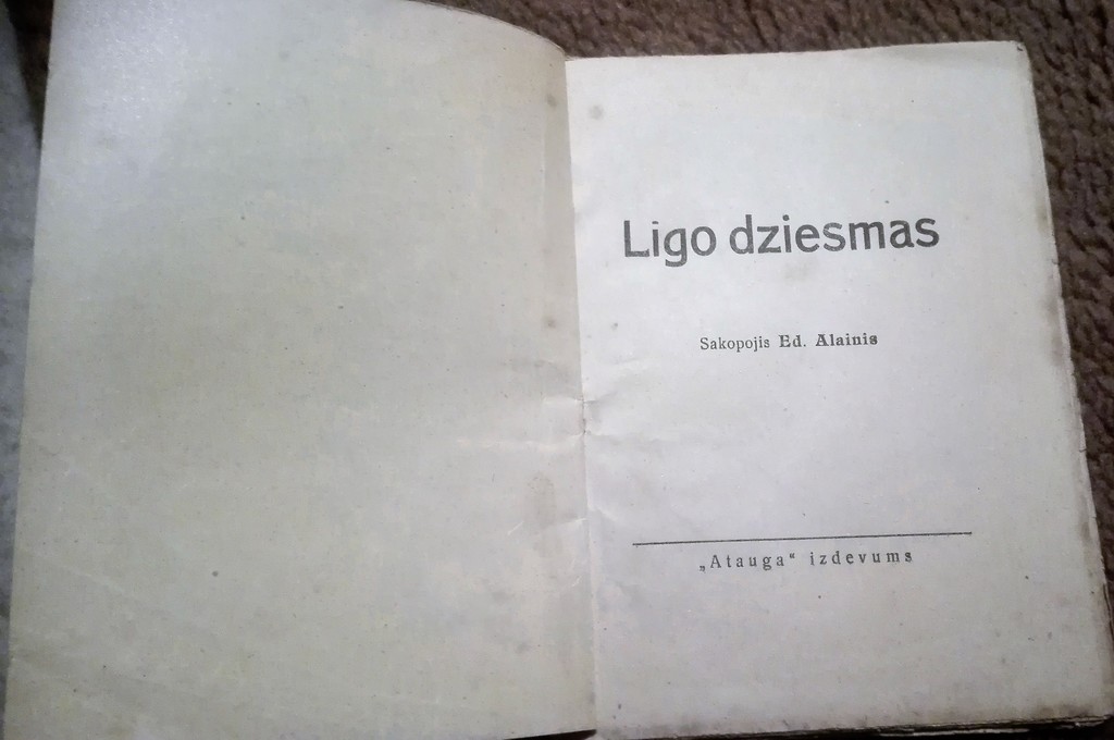 Līgo dziesmas, 1937. 