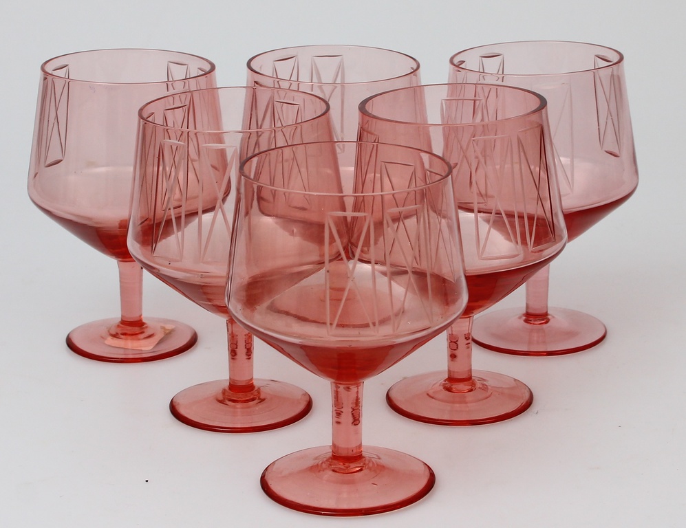 Stained glass juice glasses (6 pcs.)