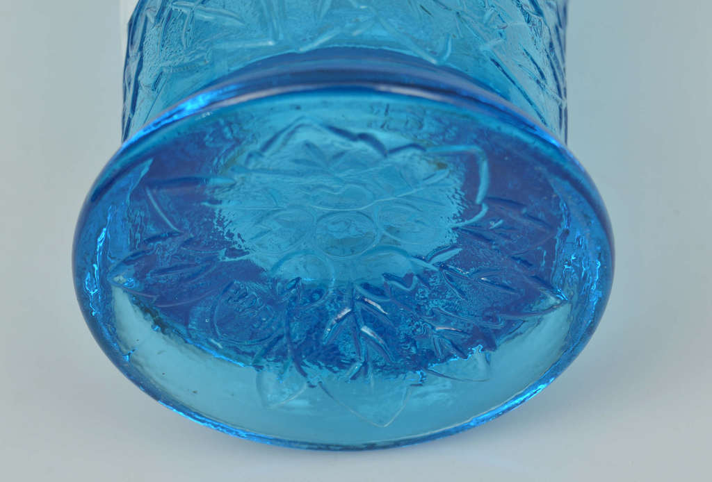 Zila stikla vāze