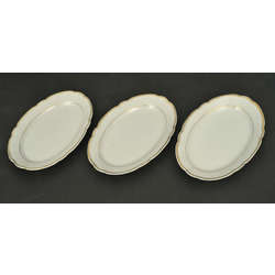 Porcelain serving plates 3 pcs